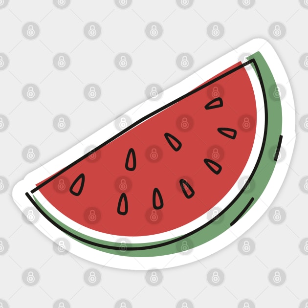 Fresh Slice Watermelon Lover Tee Sticker by Hepi Mande